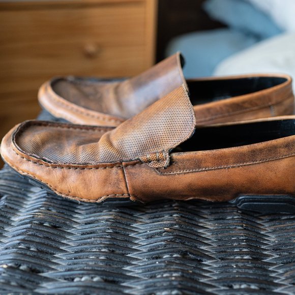 Kenneth Cole Reaction Tan/Brown Dress Shoes Slip Ons - Picture 5 of 10